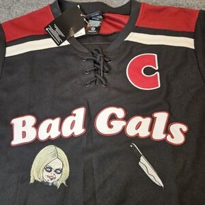NWT Bride Of Chucky Hockey Jersey Bad‎ Gorls Tiffany Valentine Size Large